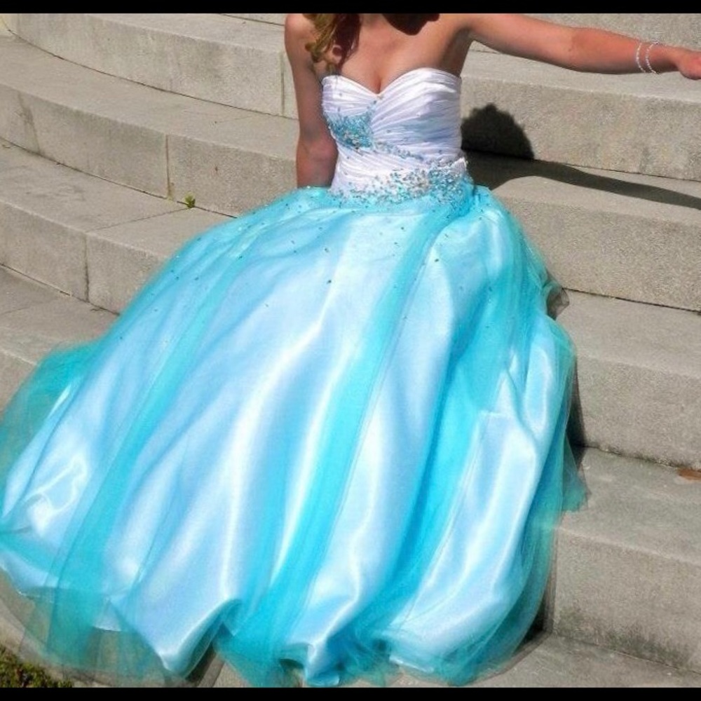 Cinderella blue prom dress